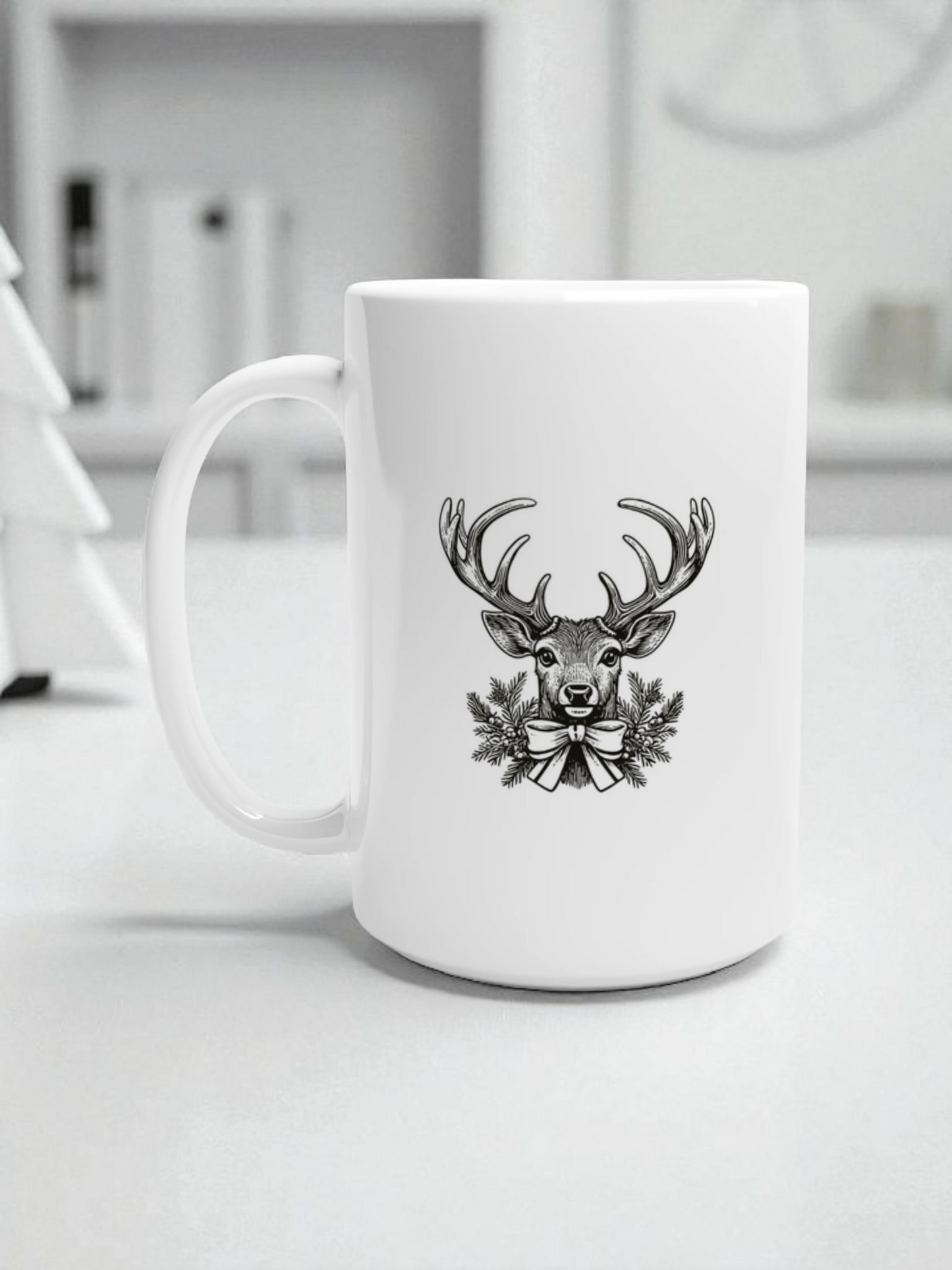Reindeer Christmas - 15oz Ceramic Mug