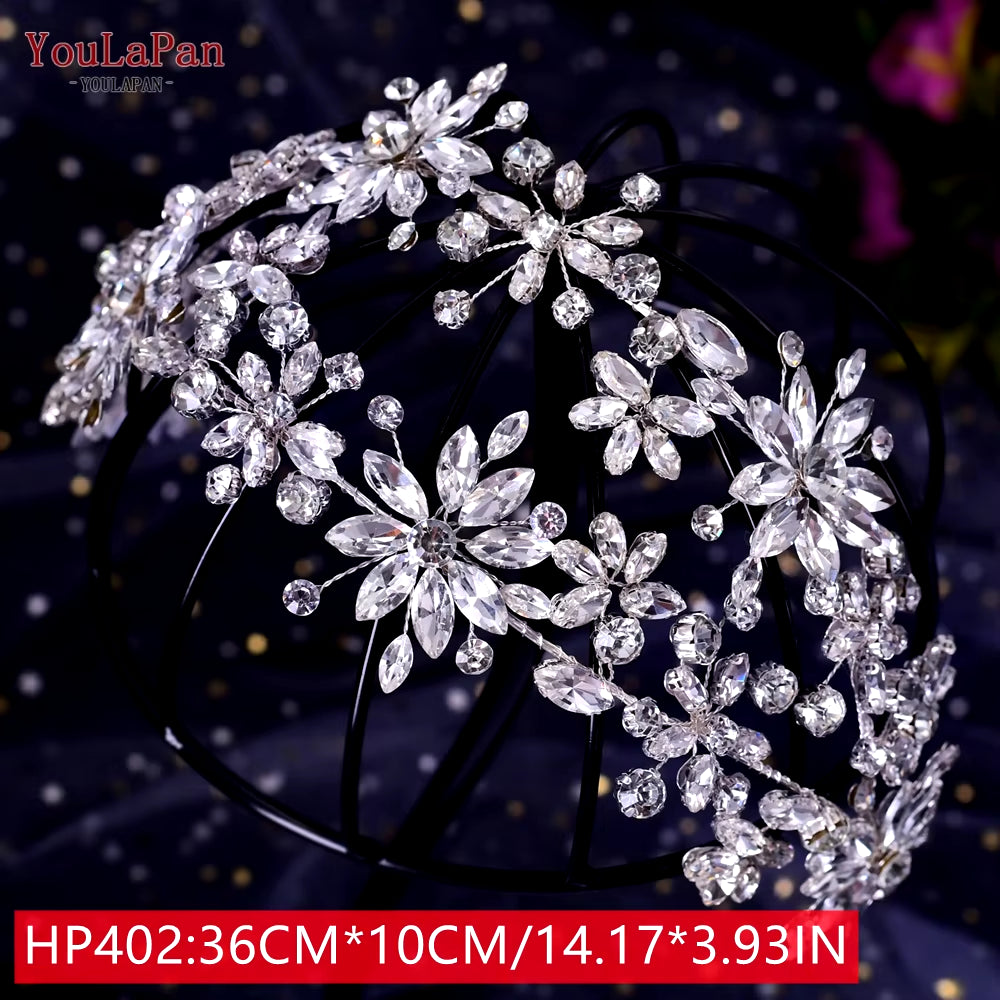 Bridal Tiaras for Wedding Rhinestone Hair Piece Crystal Headpiece Wedding Headpieces for Bride Hair Jewelry HP304