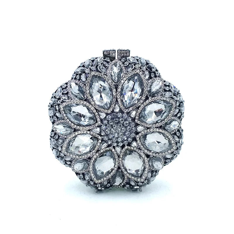 Ladies Handbag Bridal Wedding Party Purse Women Evening Party Bag Diamond Luxury round Ball Shape Clutches Elegant Crystal Purse