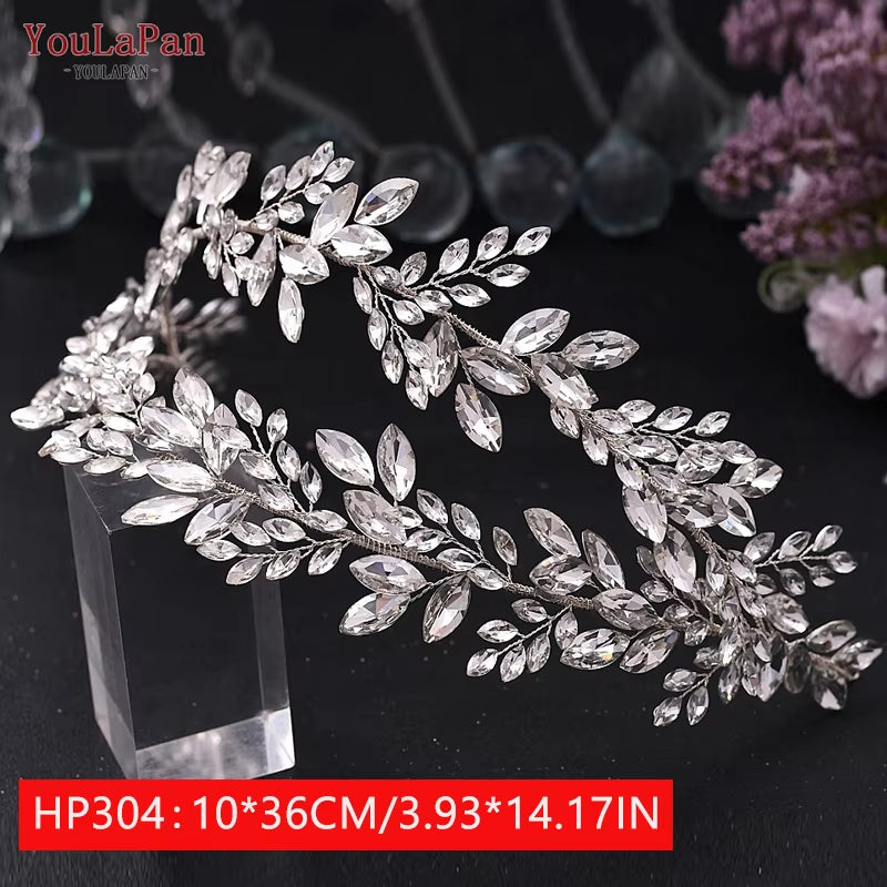 Bridal Tiaras for Wedding Rhinestone Hair Piece Crystal Headpiece Wedding Headpieces for Bride Hair Jewelry HP304