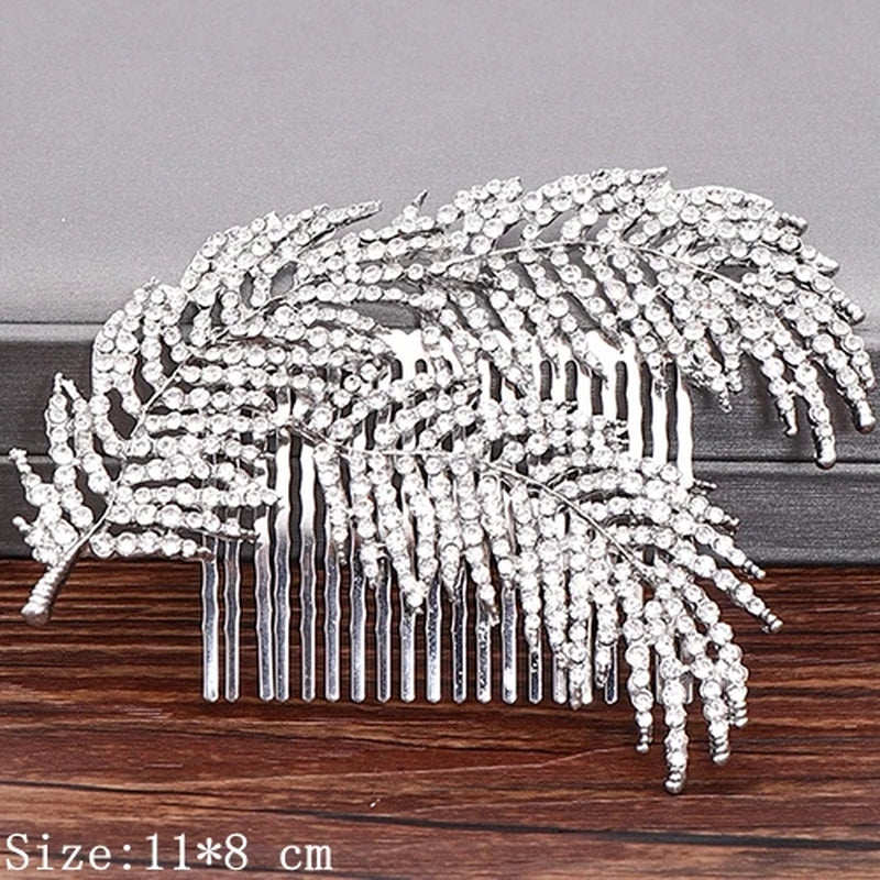 Wedding Hair Combs Bridal Hair Accessories for Women Hair Jewelry Silver Color Pearl Rhinestone Head Jewelry Women Accessories