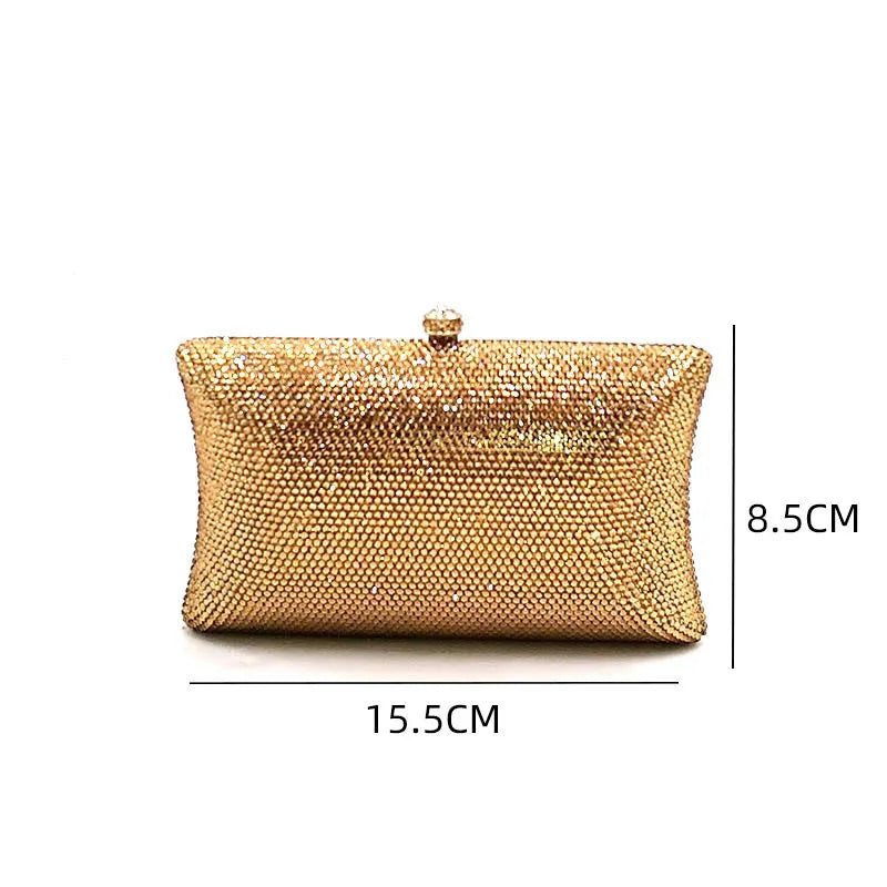 Bridal Wedding Party Purses Women Evening Party Luxury Diamonds Full Crystal Clutches Elegant Purses