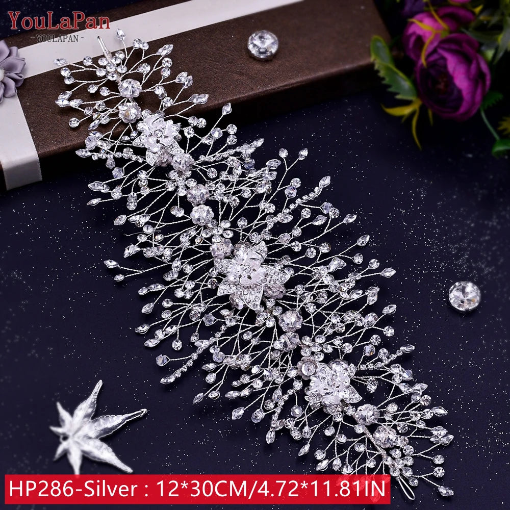 Luxury Bridal Crown Wedding Hair Accessories Bridal Tiara and Headdress Rhinestone Headband for Women Headpiece HP240