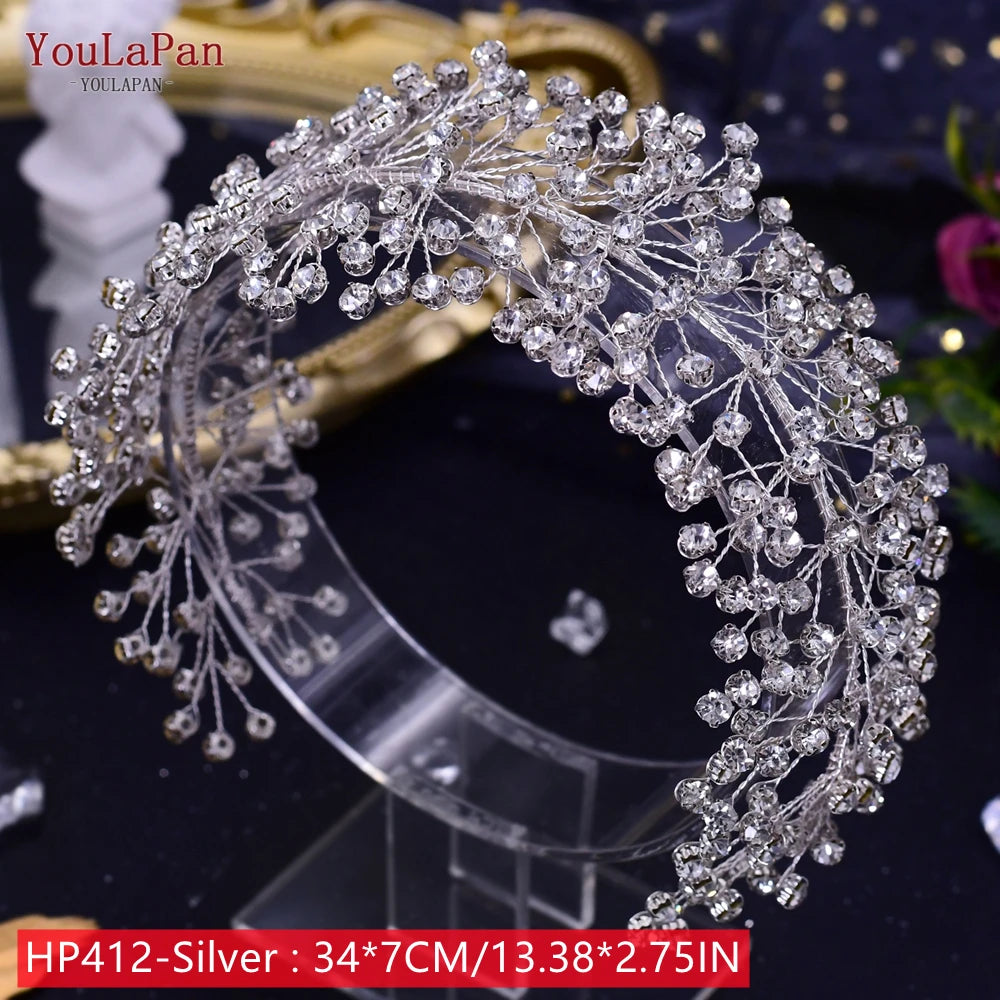 HP242 Wedding Headwear Headdresses for Girlfriend Fascinators Headband Bridal Hair Accessories Fashion Woman Tiara