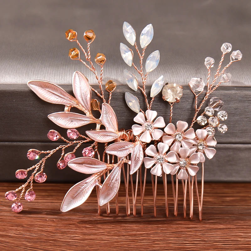 Wedding Hair Combs Bridal Hair Accessories for Women Hair Jewelry Silver Color Pearl Rhinestone Head Jewelry Women Accessories