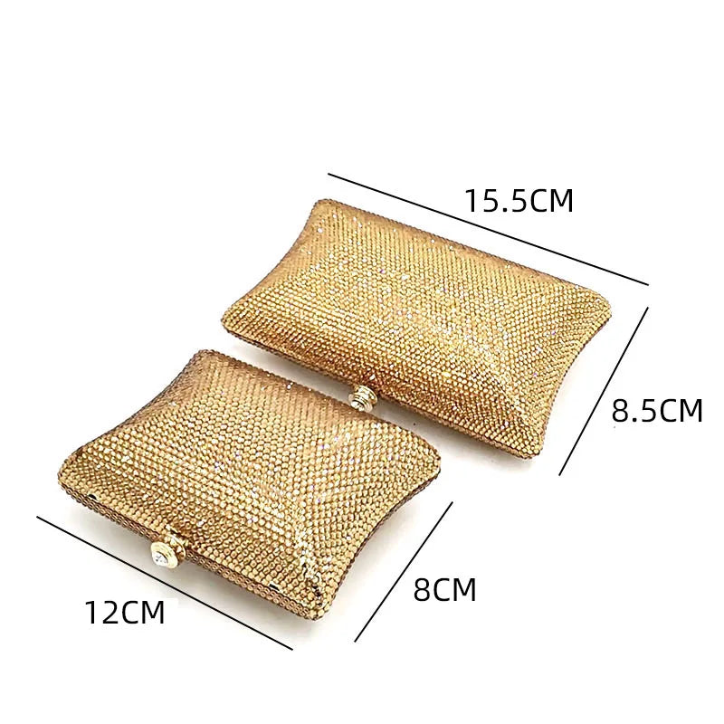 Bridal Wedding Party Purses Women Evening Party Luxury Diamonds Full Crystal Clutches Elegant Purses