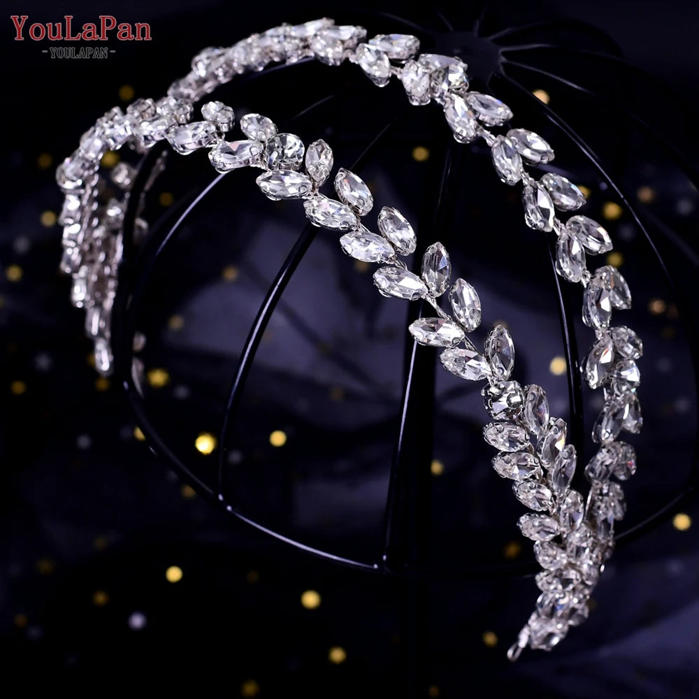 Pearl Hair Bands Women Hair Jewelry Rhinestone Headbands Women Tiara Wedding Headpieces for Bride Headband HP351