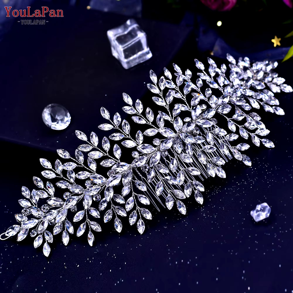 Bridal Tiaras for Wedding Rhinestone Hair Piece Crystal Headpiece Wedding Headpieces for Bride Hair Jewelry HP304