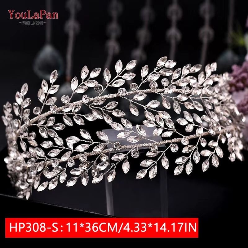 Bridal Tiaras for Wedding Rhinestone Hair Piece Crystal Headpiece Wedding Headpieces for Bride Hair Jewelry HP304