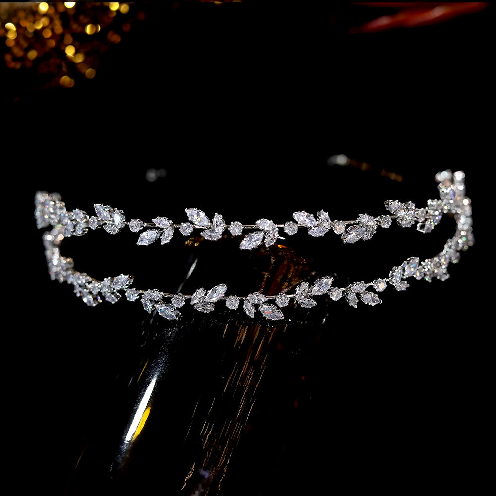 Shiny Bride Tiara Wedding Crystal Headband Ladies Party Crown Princess Jewelry Hair Accessories