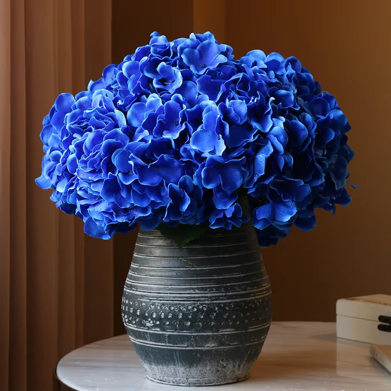 5 Heads Hydrangea Bouquet Silk Artificial Flowers for Party Wedding Living Room Decoration Accessories Home Decor