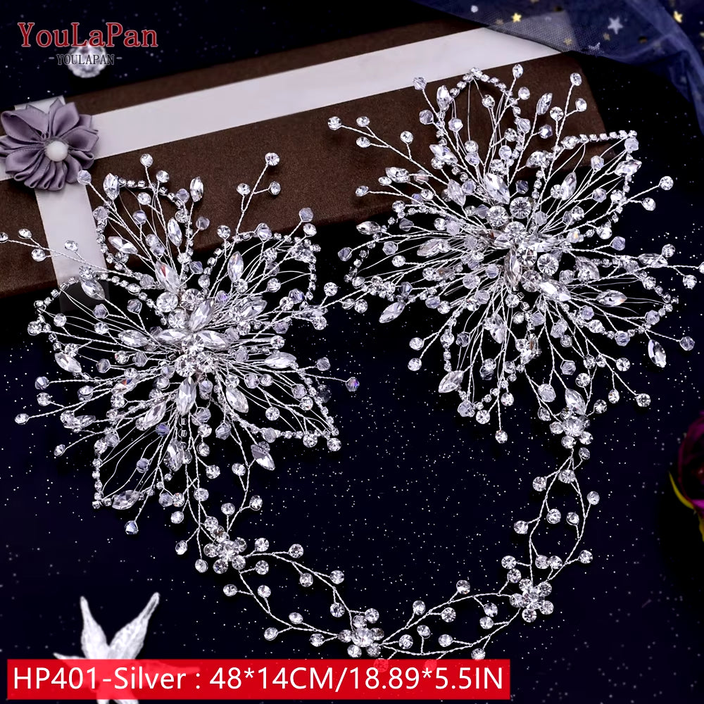 Bridal Tiaras for Wedding Rhinestone Hair Piece Crystal Headpiece Wedding Headpieces for Bride Hair Jewelry HP304