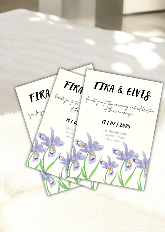 FIRA & ELWIS Wedding invitation