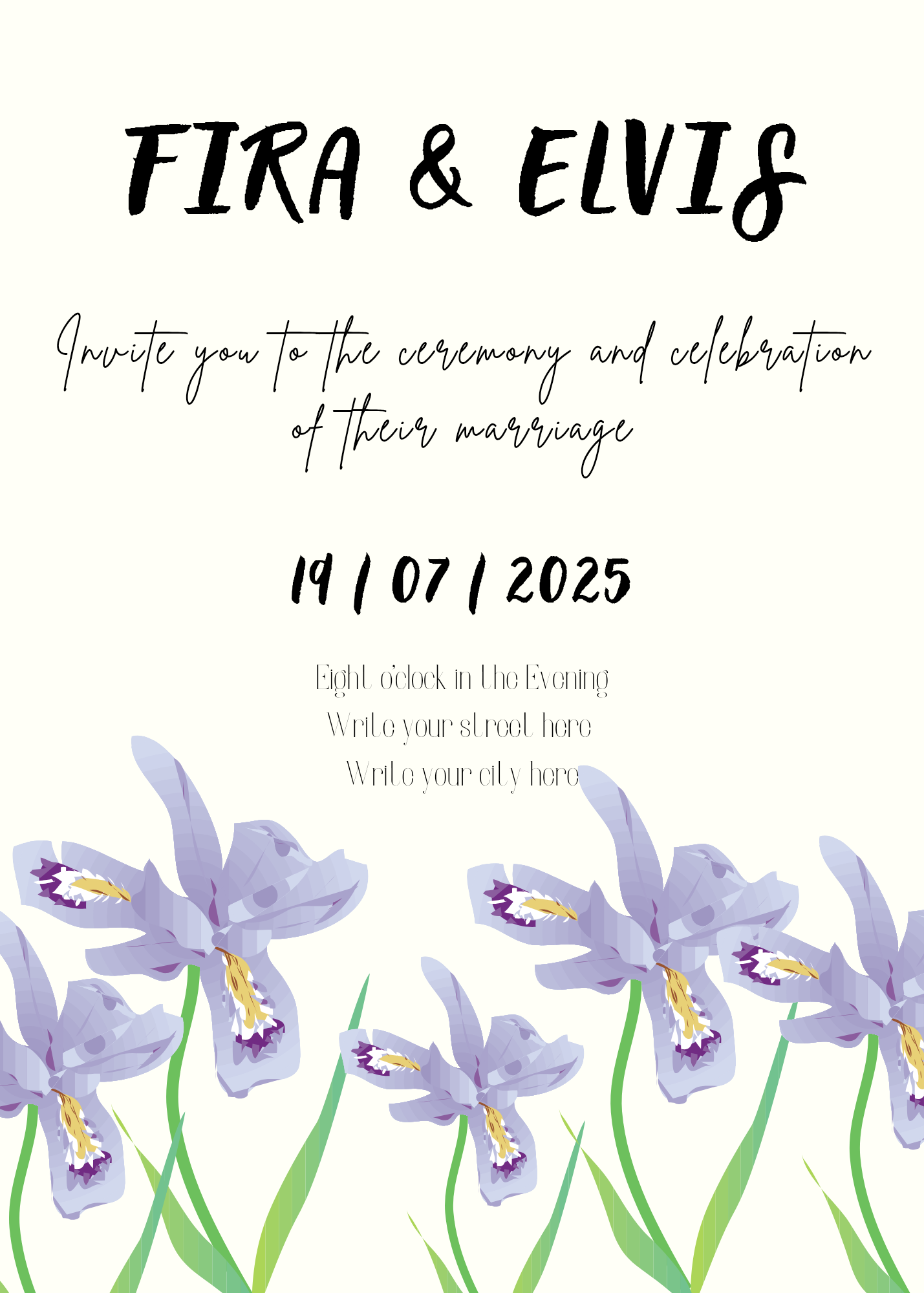 FIRA & ELWIS Wedding invitation