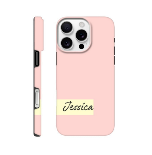 Peach - Yellow Personalized Name Phone Case | Customizable iPhone Case | Minimalist Protective Cover | Gift for Her | Custom Name Accessory