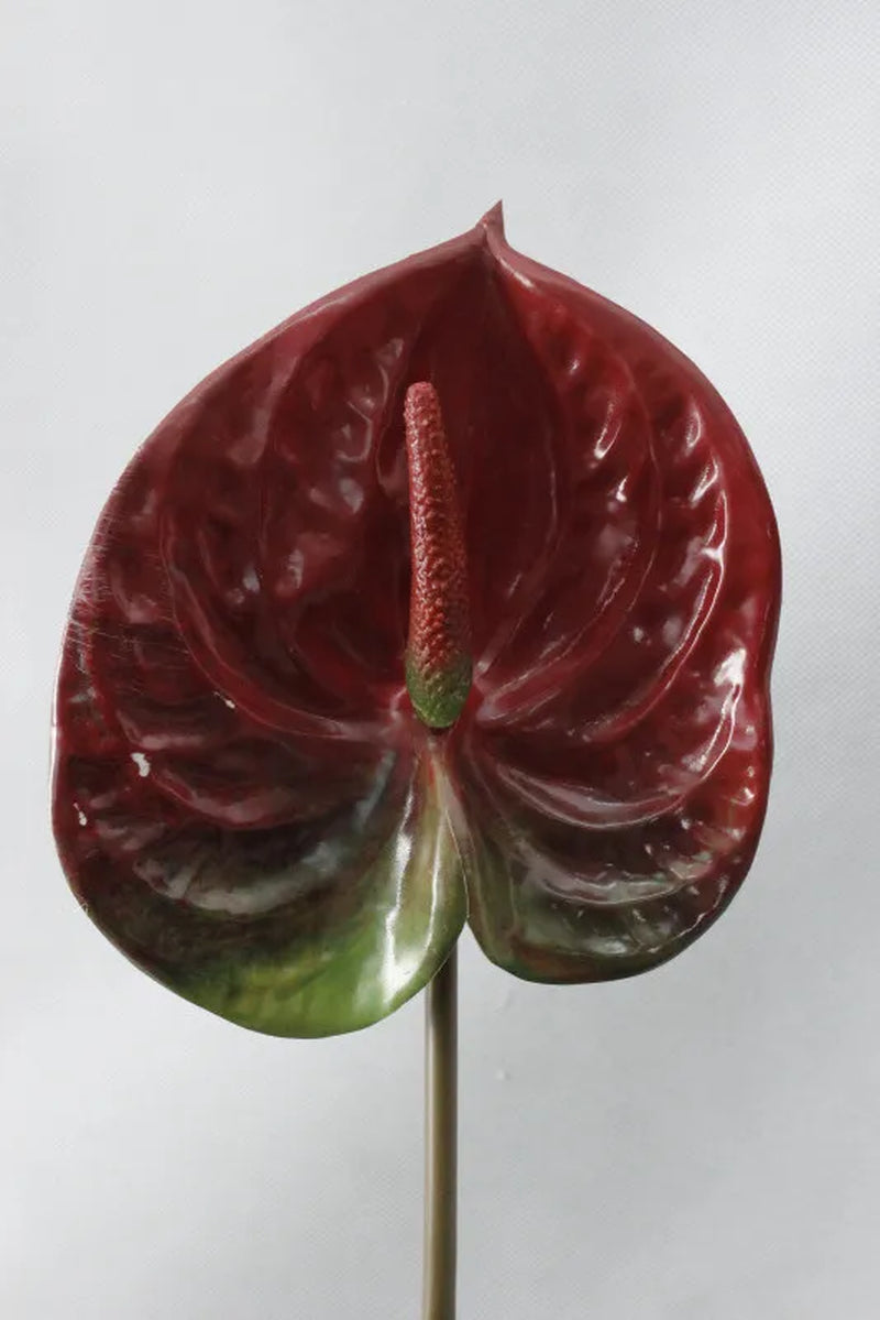 3D Printing Anthurium Branch Artificial Flowers for Home Wedding Table Decoration Plastic Fake Plants Fleur Artificielle