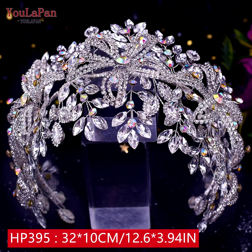 Bridal Tiaras for Wedding Rhinestone Hair Piece Crystal Headpiece Wedding Headpieces for Bride Hair Jewelry HP304