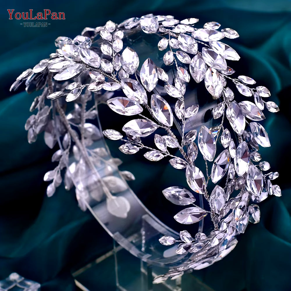 Bridal Tiaras for Wedding Rhinestone Hair Piece Crystal Headpiece Wedding Headpieces for Bride Hair Jewelry HP304