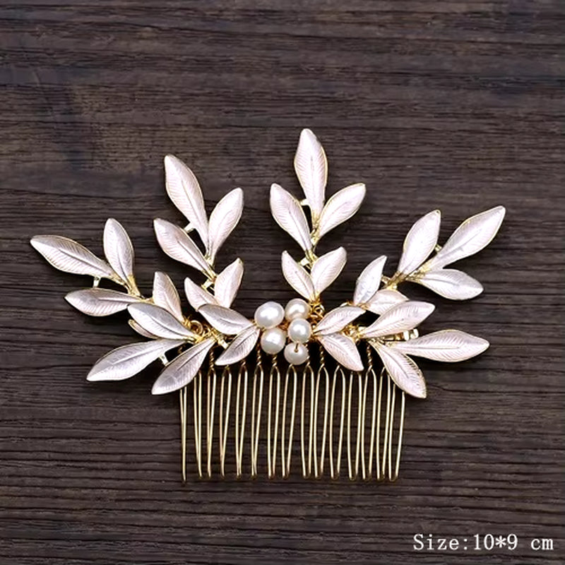 Bridal Pearl Hair Comb Wedding Accessories Rhinestone Flower Wedding Hair Comb Jewelry Wedding Hair Ornaments Bridal Headdress