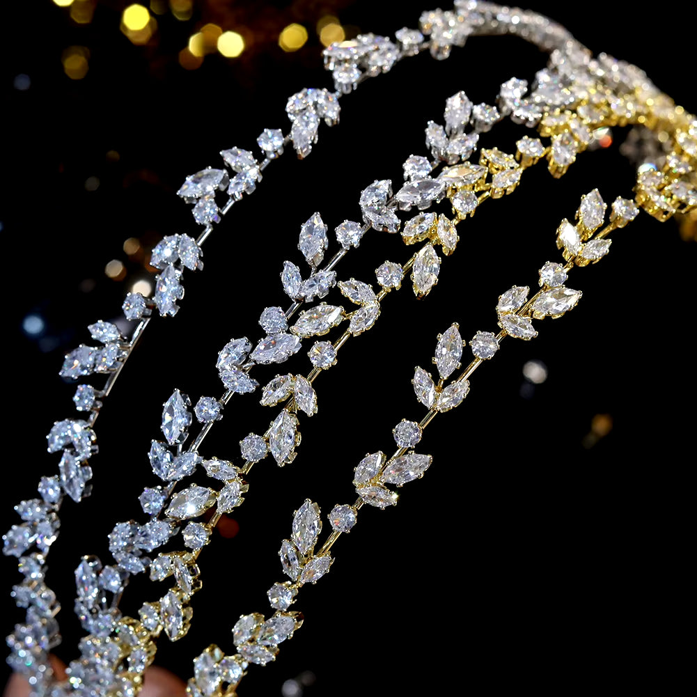 Shiny Bride Tiara Wedding Crystal Headband Ladies Party Crown Princess Jewelry Hair Accessories