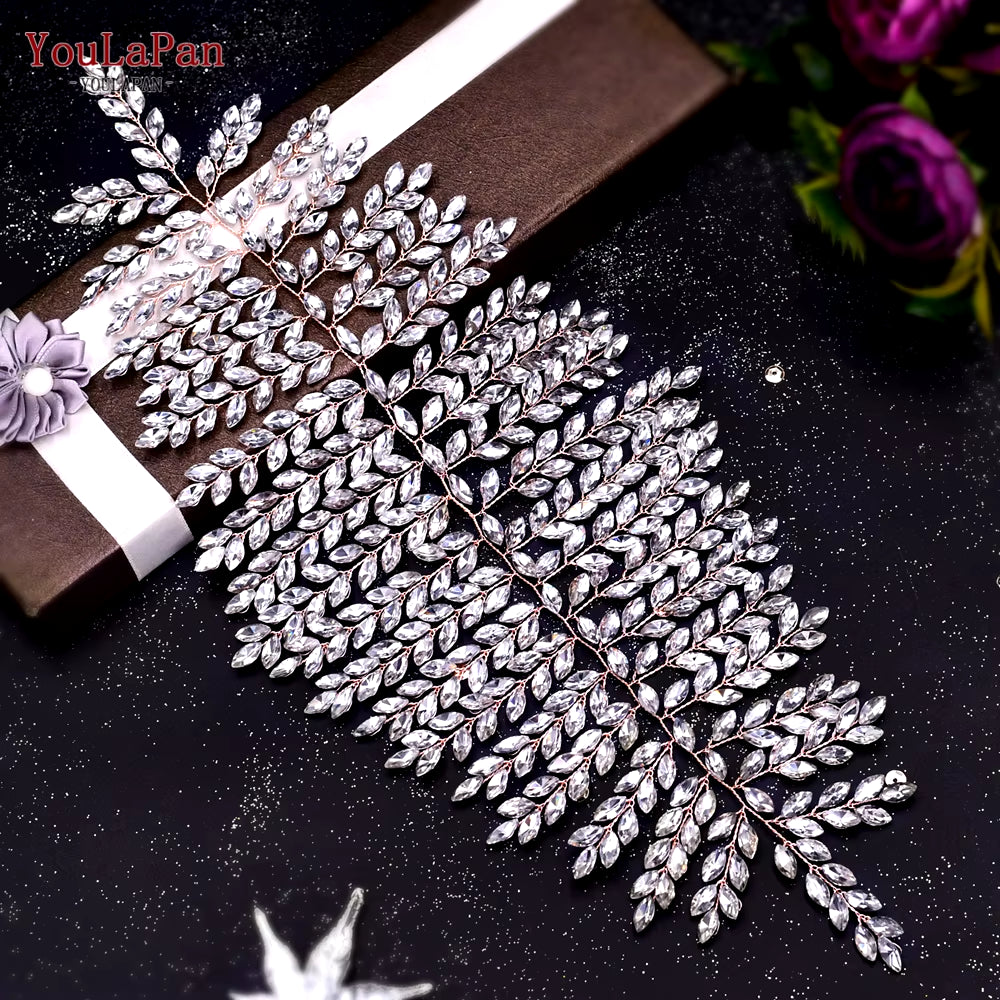 Handmade Crystal Rhinestones Silver Golden Wedding Headband Headpiece Jewelled Headband Wedding Hair Jewelry HP237