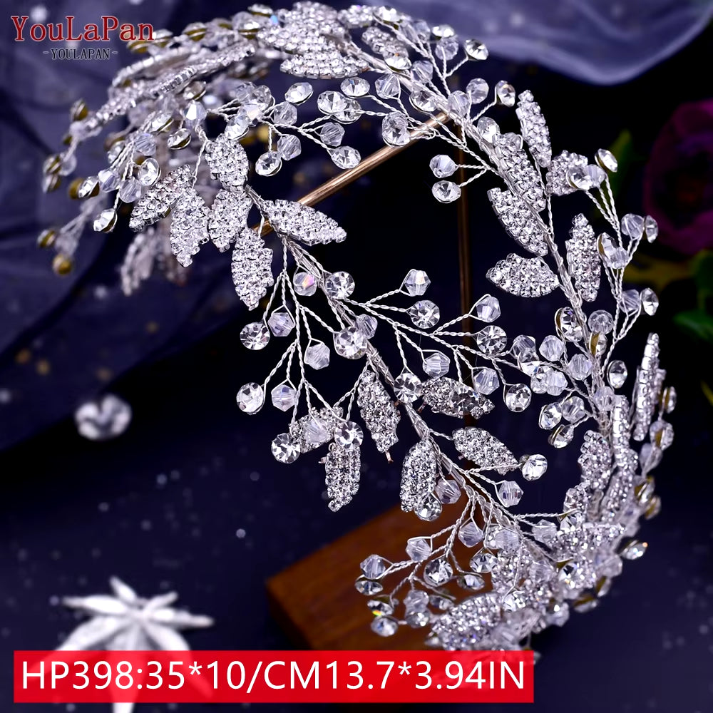 Bridal Tiaras for Wedding Rhinestone Hair Piece Crystal Headpiece Wedding Headpieces for Bride Hair Jewelry HP304