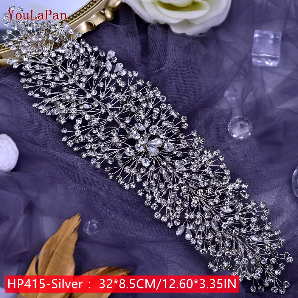 Bridal Tiaras for Wedding Rhinestone Hair Piece Crystal Headpiece Wedding Headpieces for Bride Hair Jewelry HP304