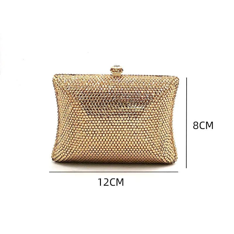 Bridal Wedding Party Purses Women Evening Party Luxury Diamonds Full Crystal Clutches Elegant Purses