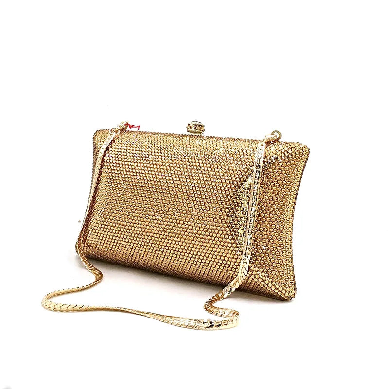 Bridal Wedding Party Purses Women Evening Party Luxury Diamonds Full Crystal Clutches Elegant Purses