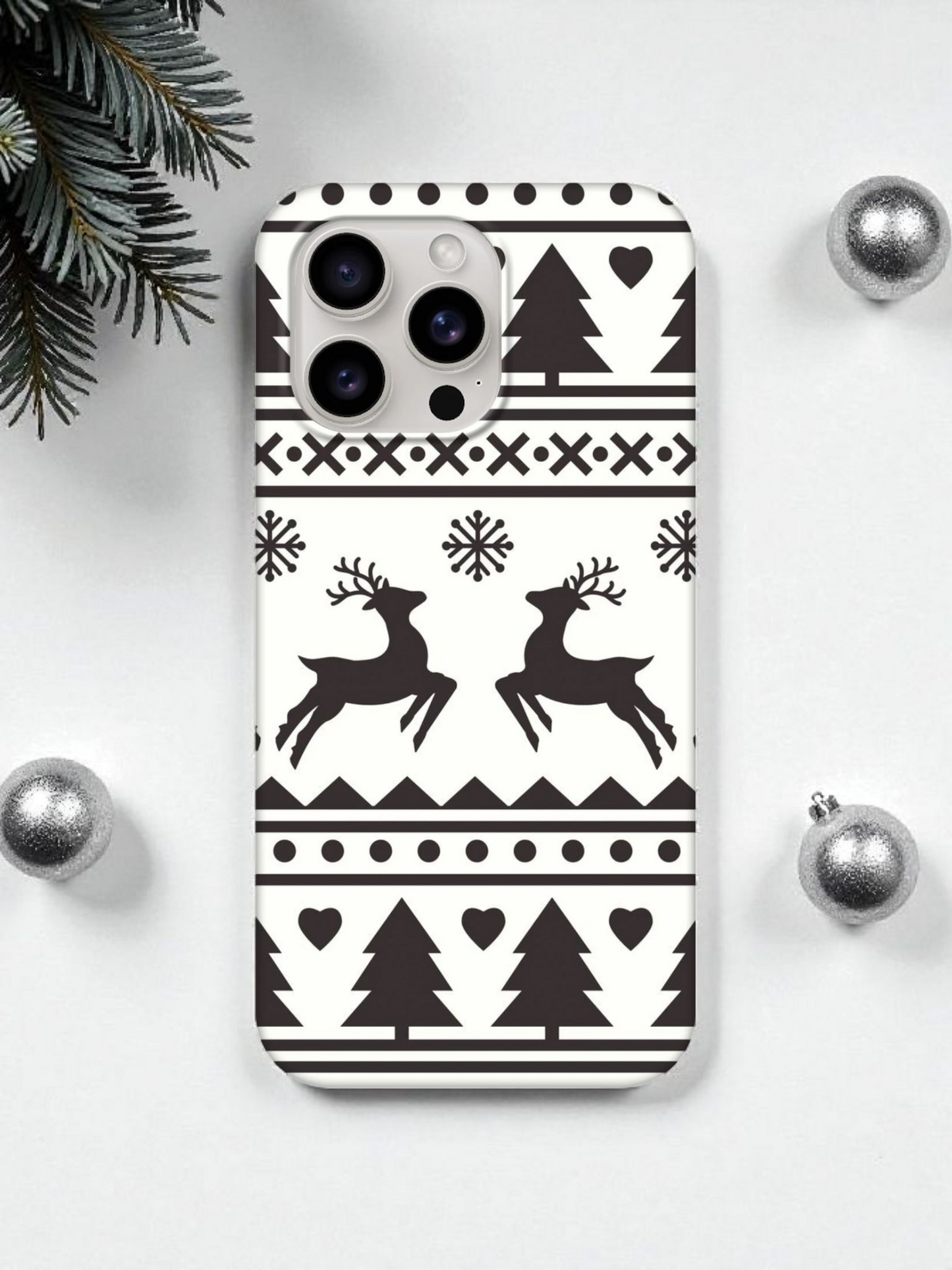 Christmas Reindeer Tree Tough Phone Case