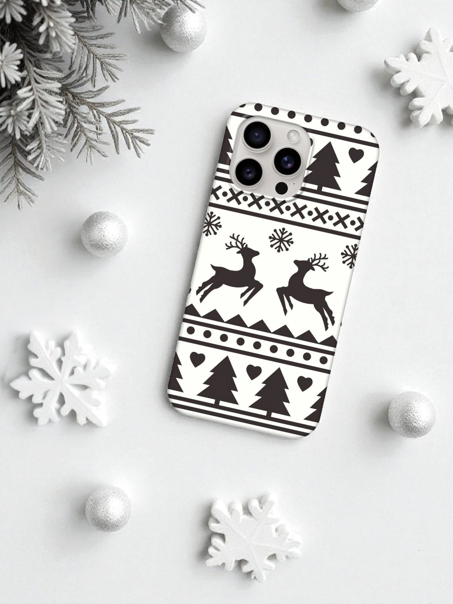 Christmas Reindeer Tree Tough Phone Case
