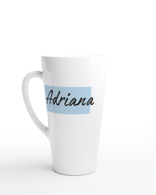 Blue Personalized Name Mug | Custom Pastel Ceramic Cup | Minimalist Coffee Cup | Custom Name Gift