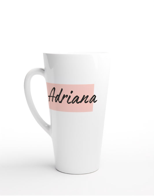 Peach Personalized Name Mug | Custom Pastel Ceramic Cup | Minimalist Coffee Cup | Custom Name Gift