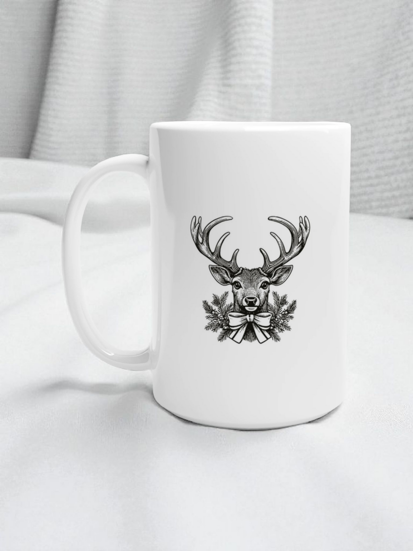 Reindeer Christmas -  15oz Ceramic Mug