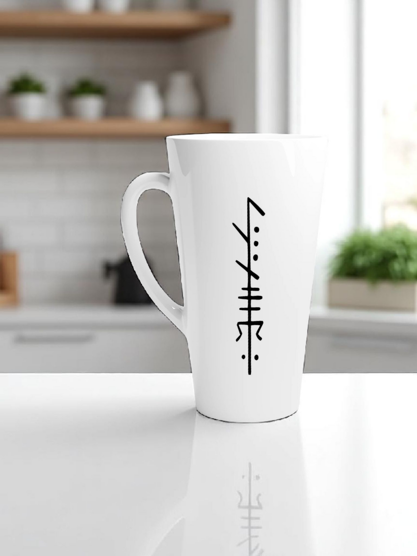 Scandinavian  II - White Latte 17oz Ceramic Mug