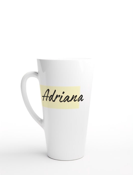 Yellow Personalized Name Mug | Custom Pastel Ceramic Cup | Minimalist Coffee Cup | Custom Name Gift