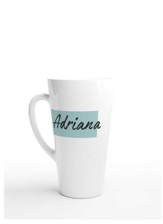 Green Personalized Name Mug | Custom Pastel Ceramic Cup | Minimalist Coffee Cup | Custom Name Gift