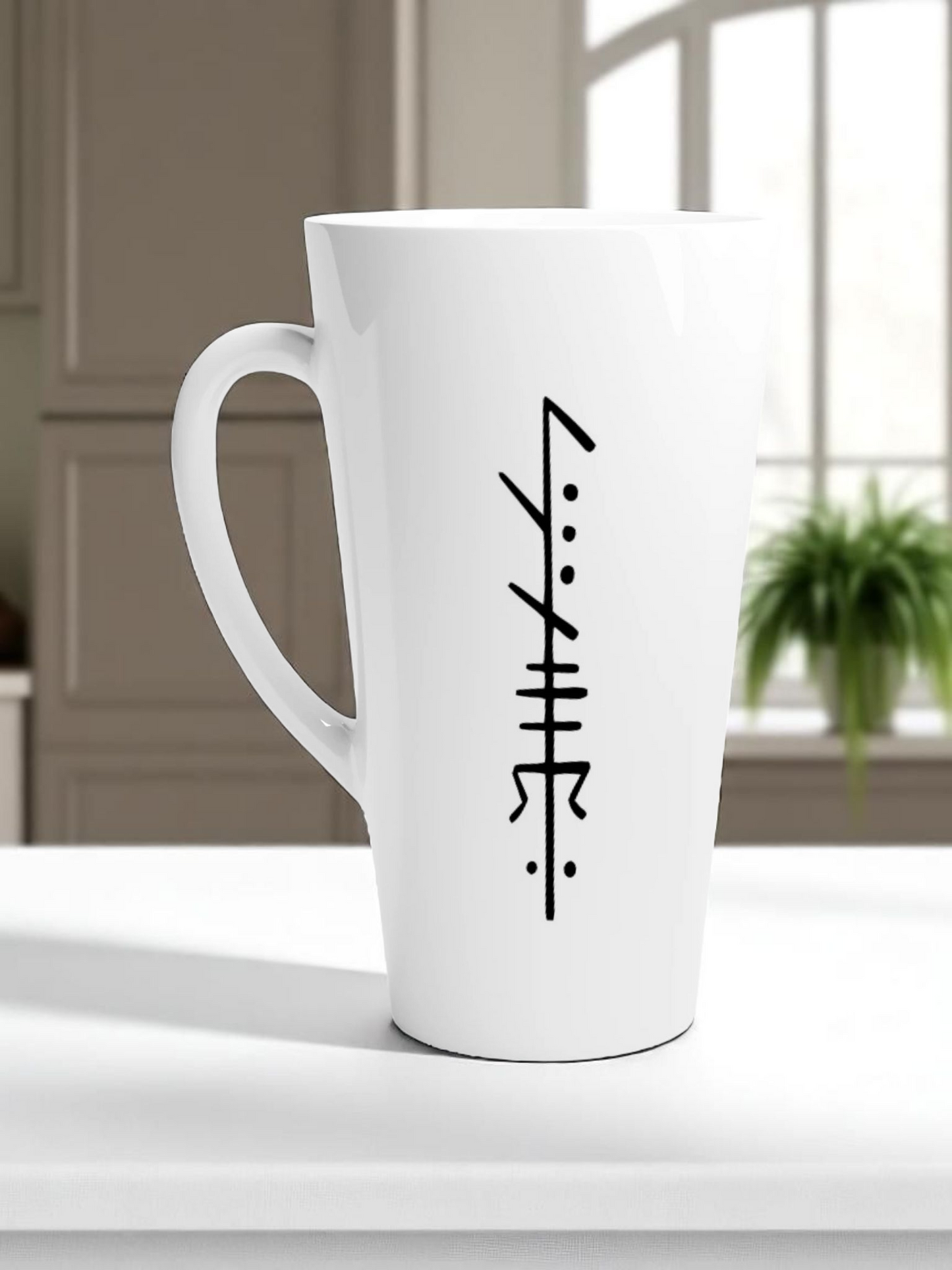 Scandinavian  II - White Latte 17oz Ceramic Mug