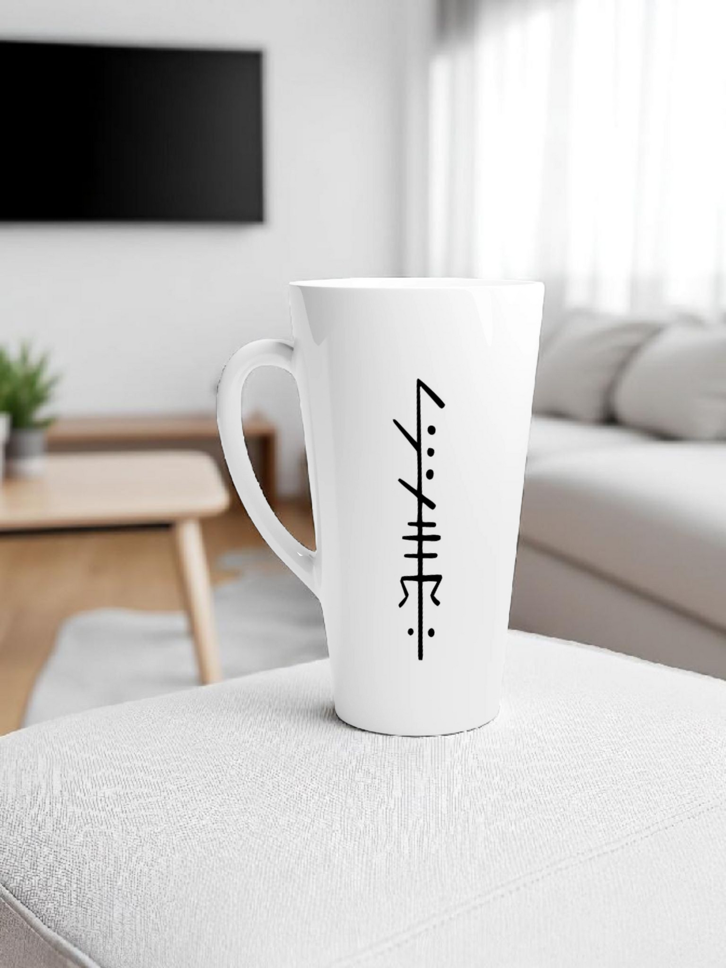 Scandinavian  II - White Latte 17oz Ceramic Mug