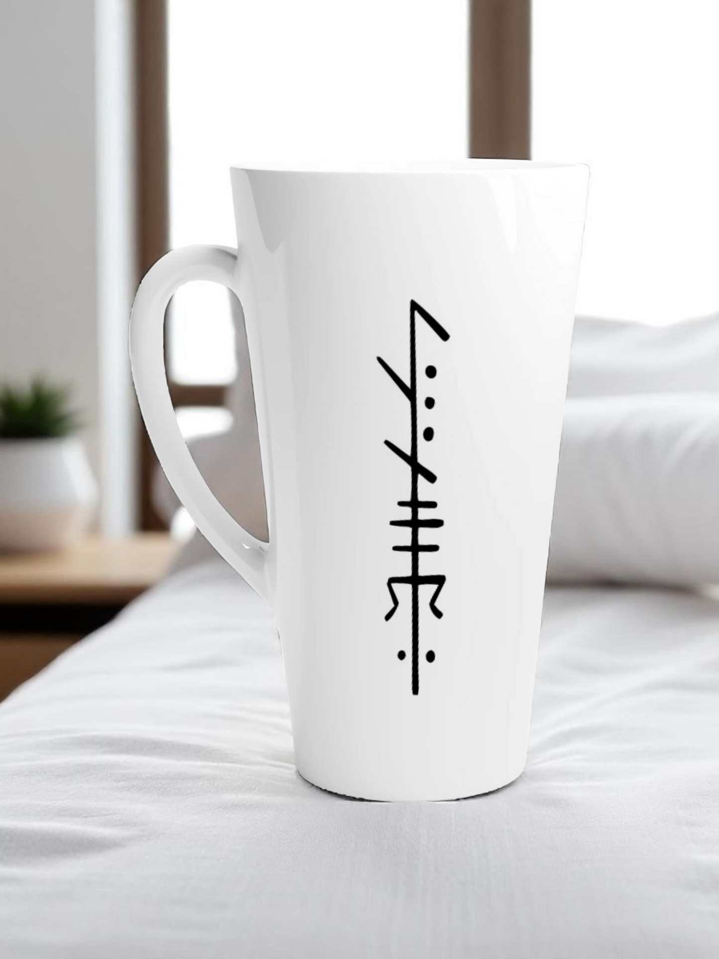 Scandinavian  II - White Latte 17oz Ceramic Mug