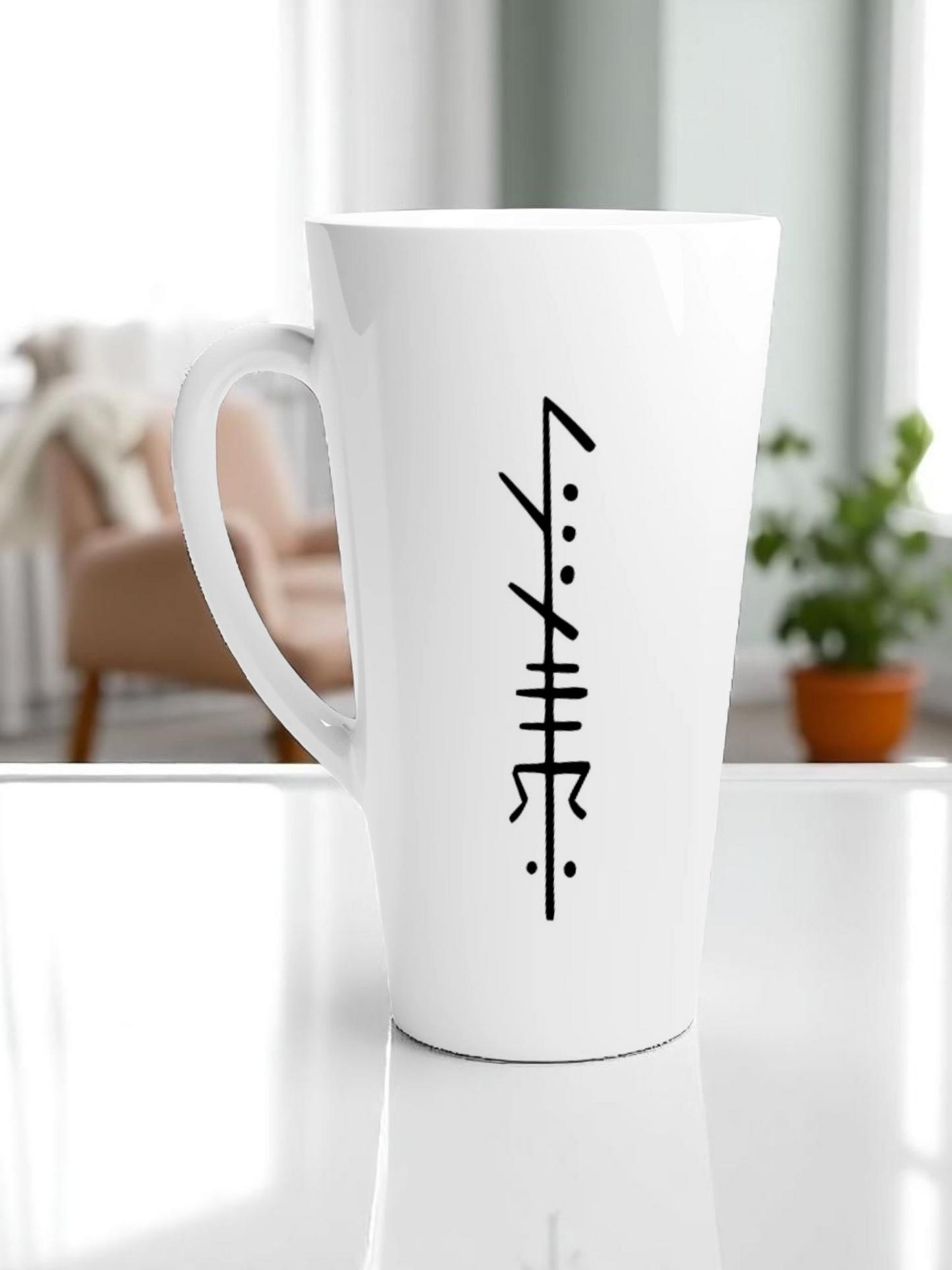 Scandinavian  II - White Latte 17oz Ceramic Mug