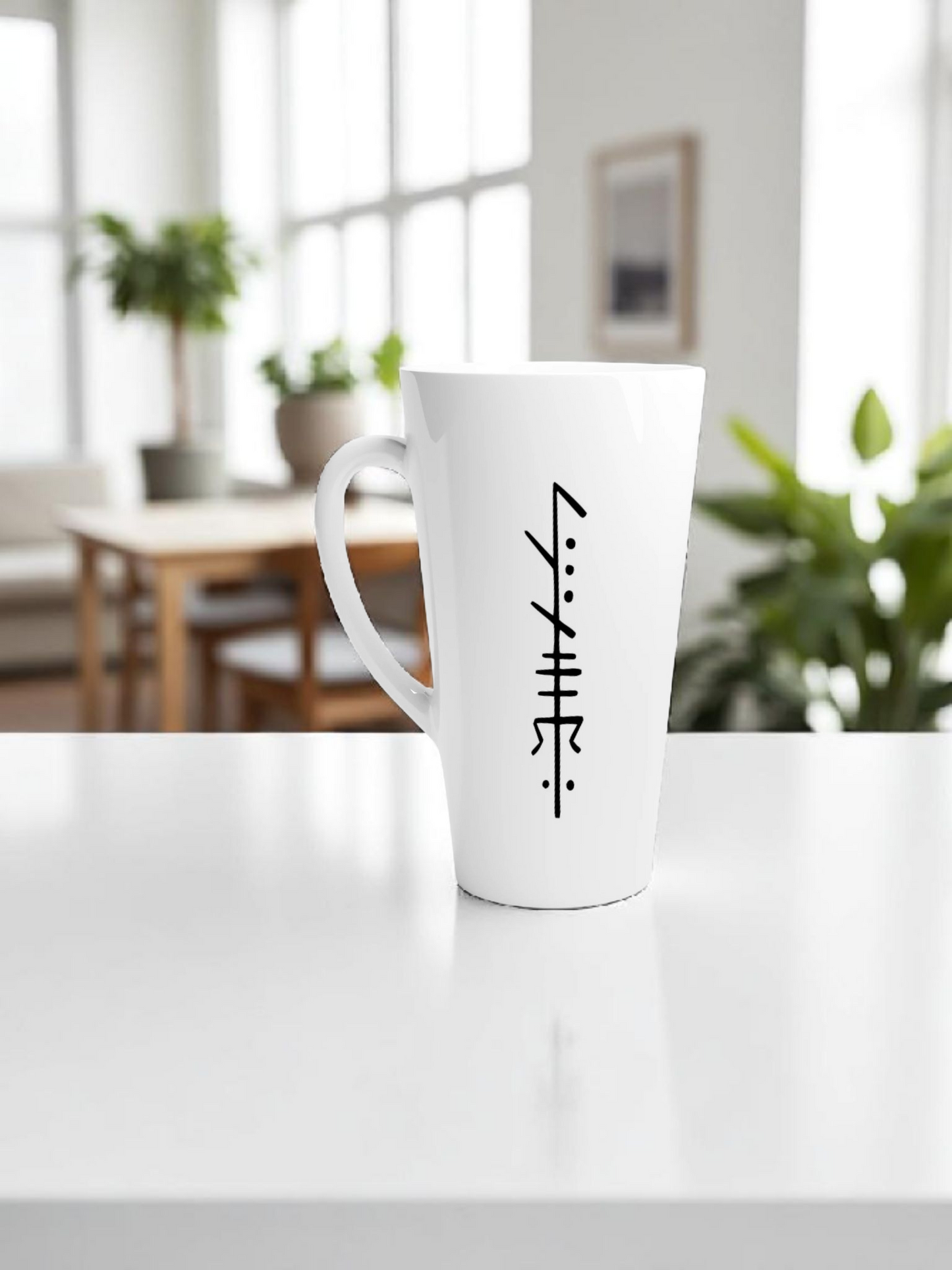 Scandinavian  II - White Latte 17oz Ceramic Mug