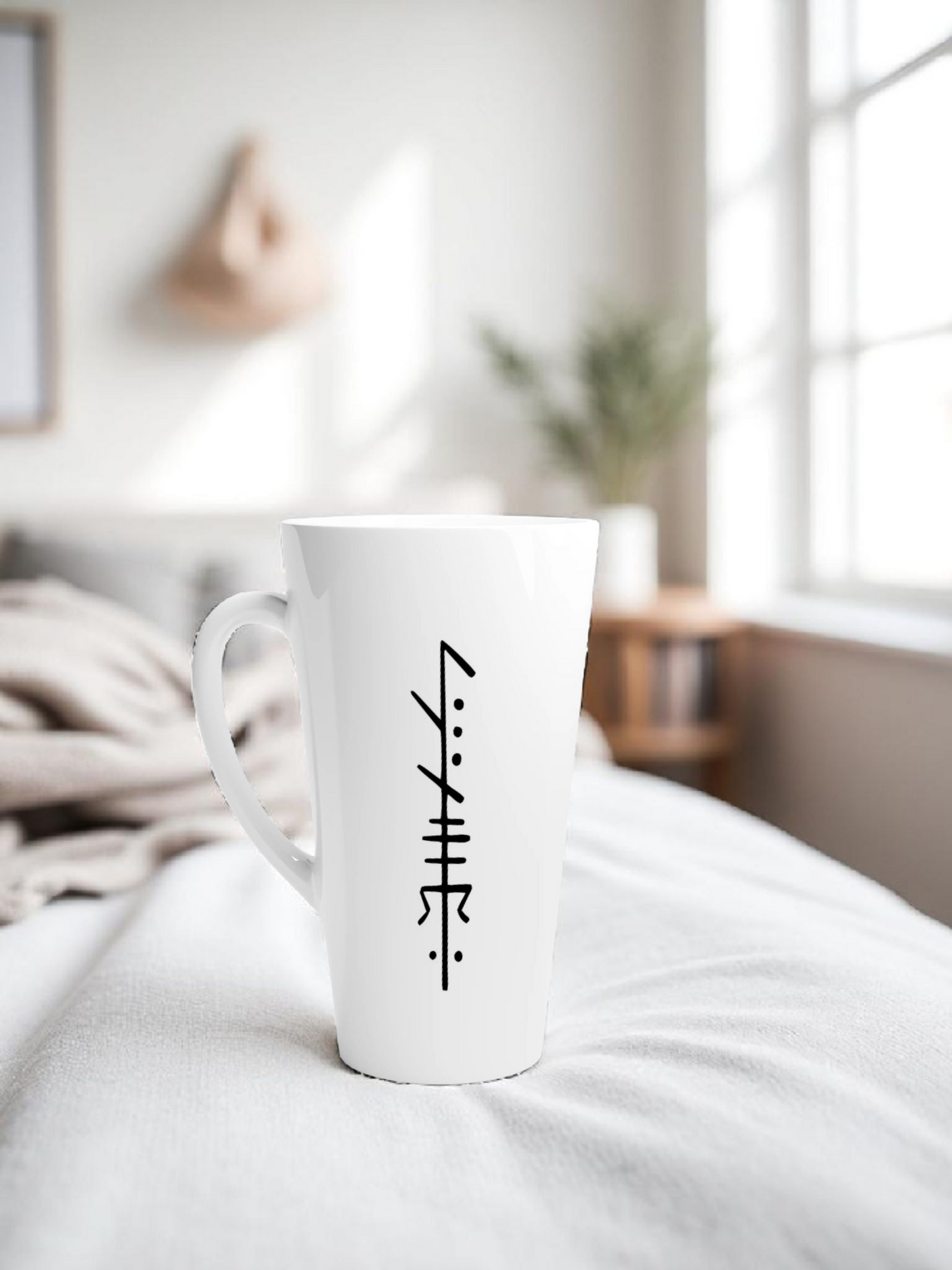 Scandinavian  II - White Latte 17oz Ceramic Mug