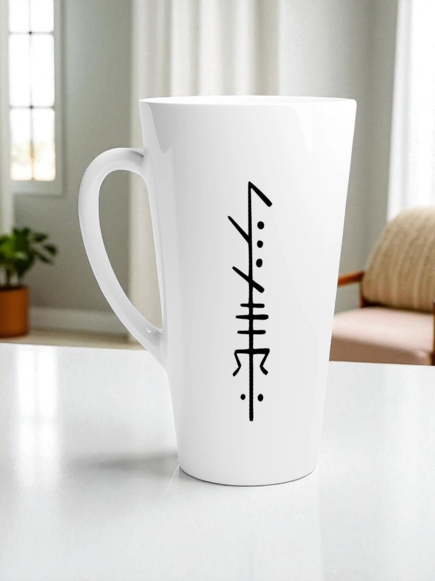 Scandinavian  II - White Latte 17oz Ceramic Mug